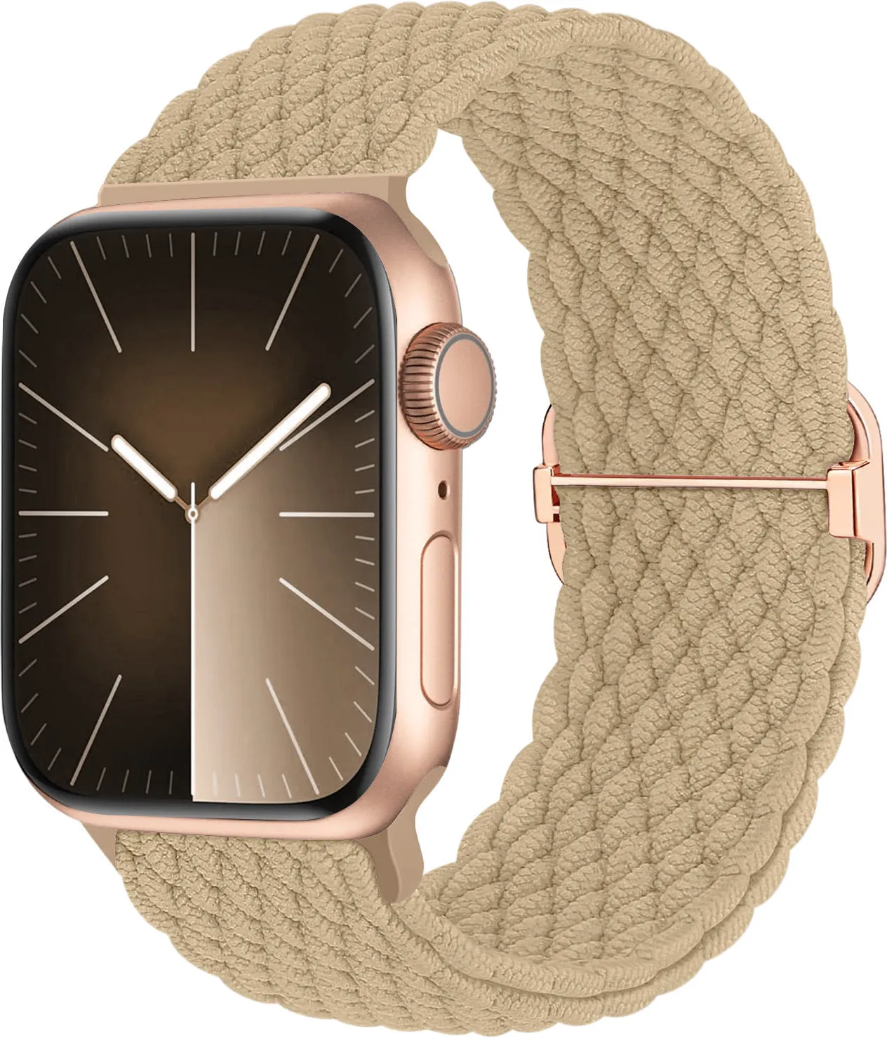 Nylon woven strap with adjustable buckle for Apple Watch, available in black and multiple colours, 38/40/41mm size