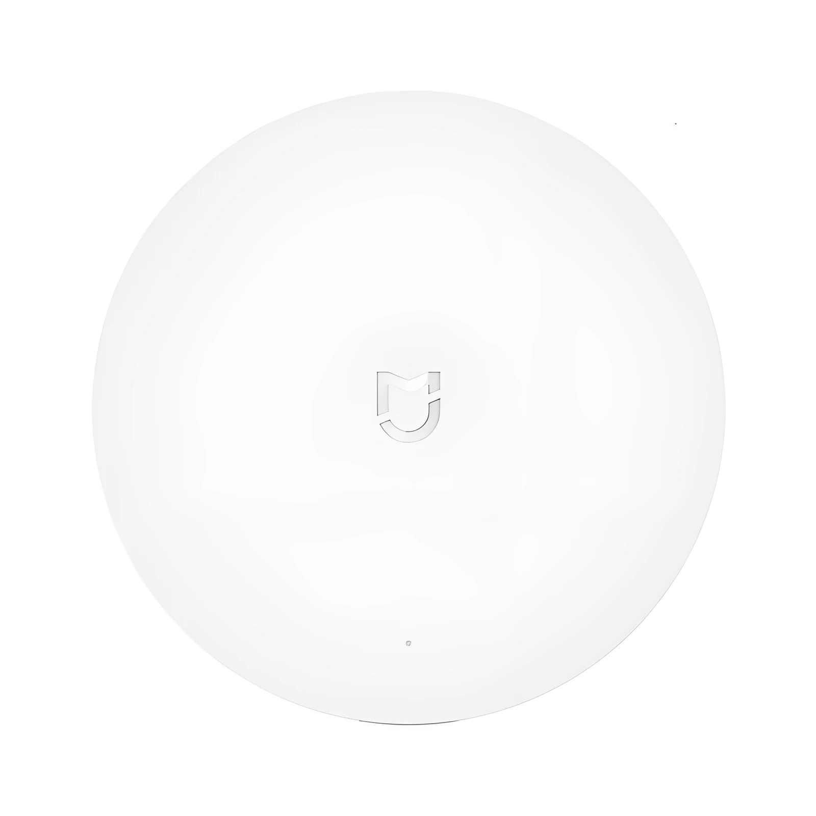 White circular smart home gateway wall switch with UK plug for remote device control