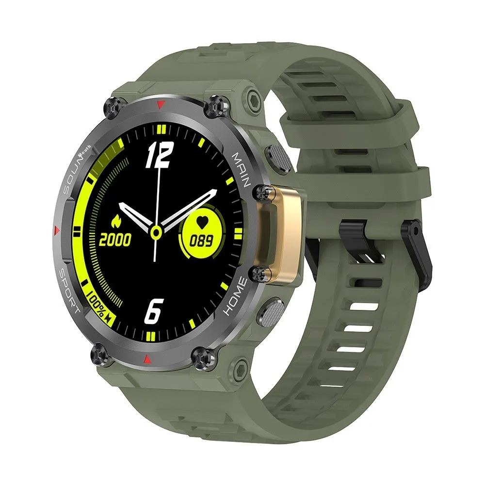 Smart watch with Bluetooth calling and NFC health monitoring for outdoor sport, black colour