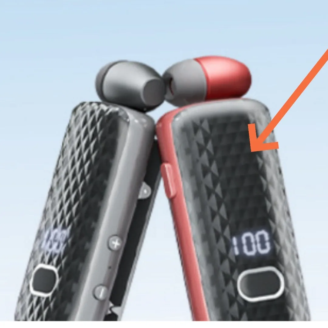 F588 mini cable Bluetooth headset in black side view showing in-ear design and cable style