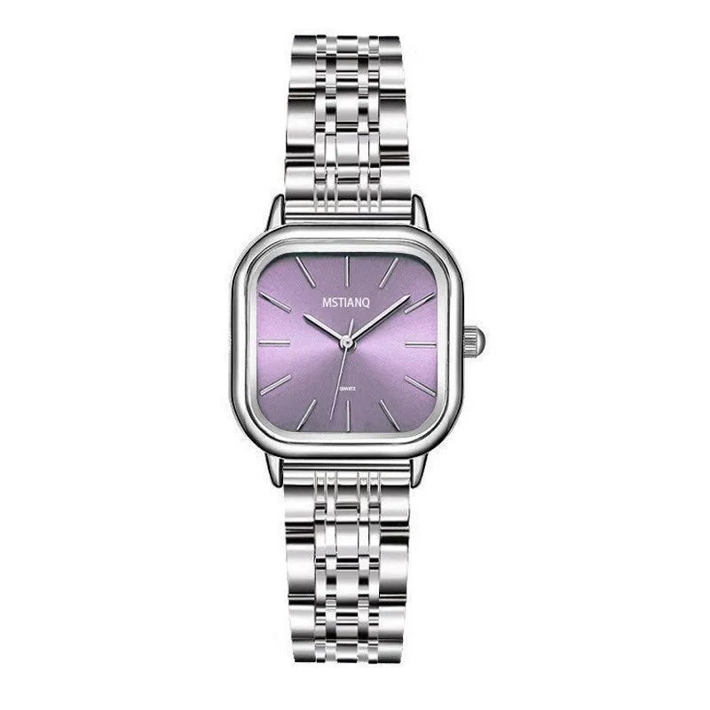 Women's 8mm thin fashion quartz watch with bamboo band, multiple colour options available