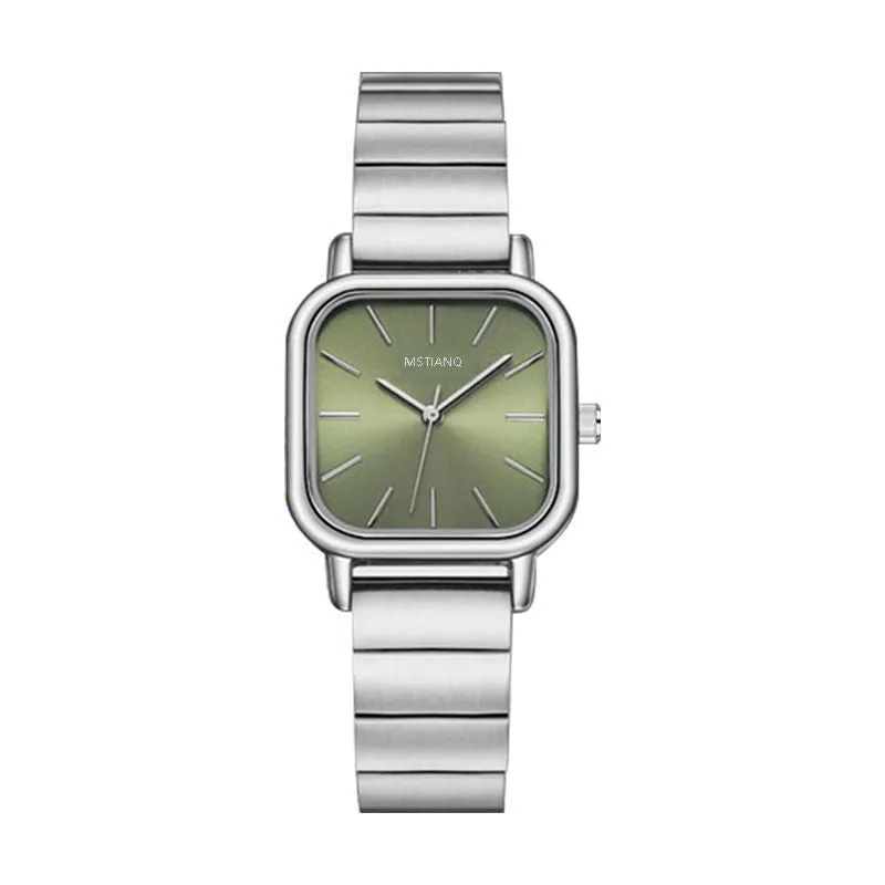 Women's 8mm thin fashion quartz watch with bamboo band, multiple colour options available