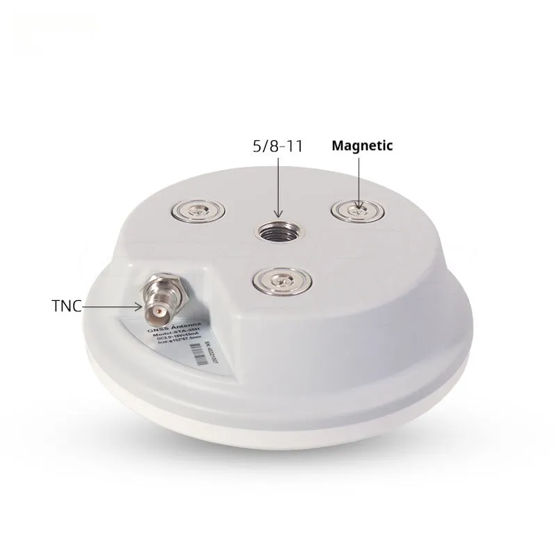 Four Star STARF full frequency RTK measurement antenna with side outgoing TNC female interface and magnetic black base