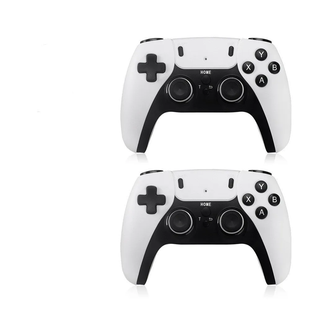 M8 PULS 4K TV game console with dual controllers, ABS plastic, nostalgic design, black colour