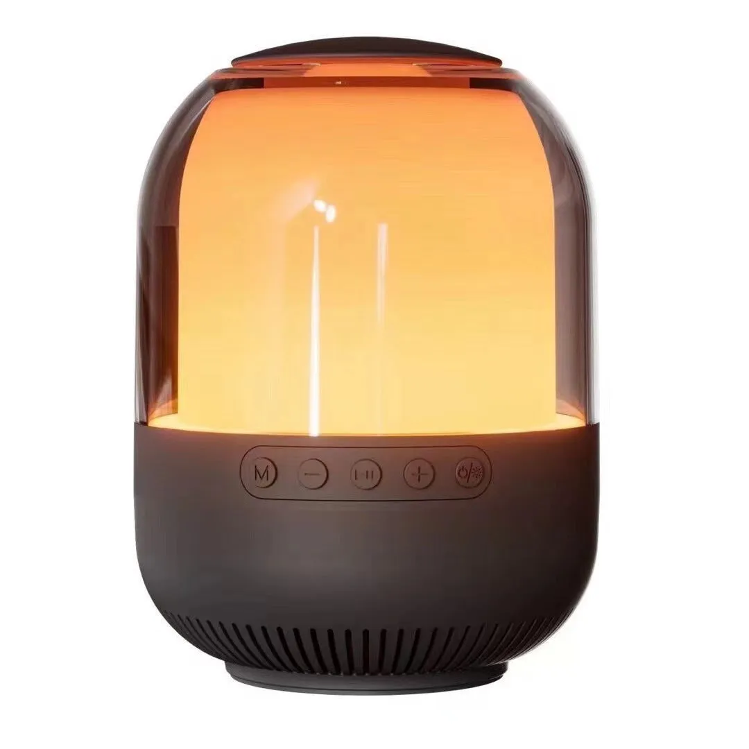 Creative Glass Transparent Colorful Bluetooth Audio Speaker in Fully Transparent M9 finish showing compact size with glass shell