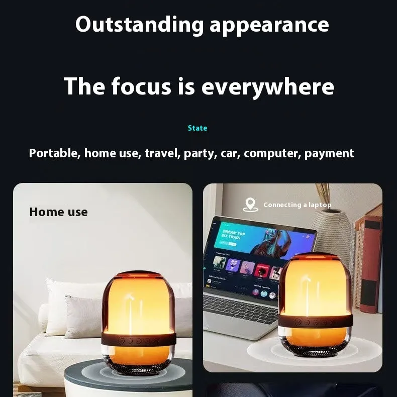 Creative Glass Transparent Colorful Bluetooth Audio Speaker in Fully Transparent M9 finish showing compact size with glass shell