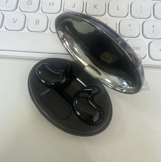 Wireless in-ear headset mini invisible earbuds sports style PC ABS black white digital display