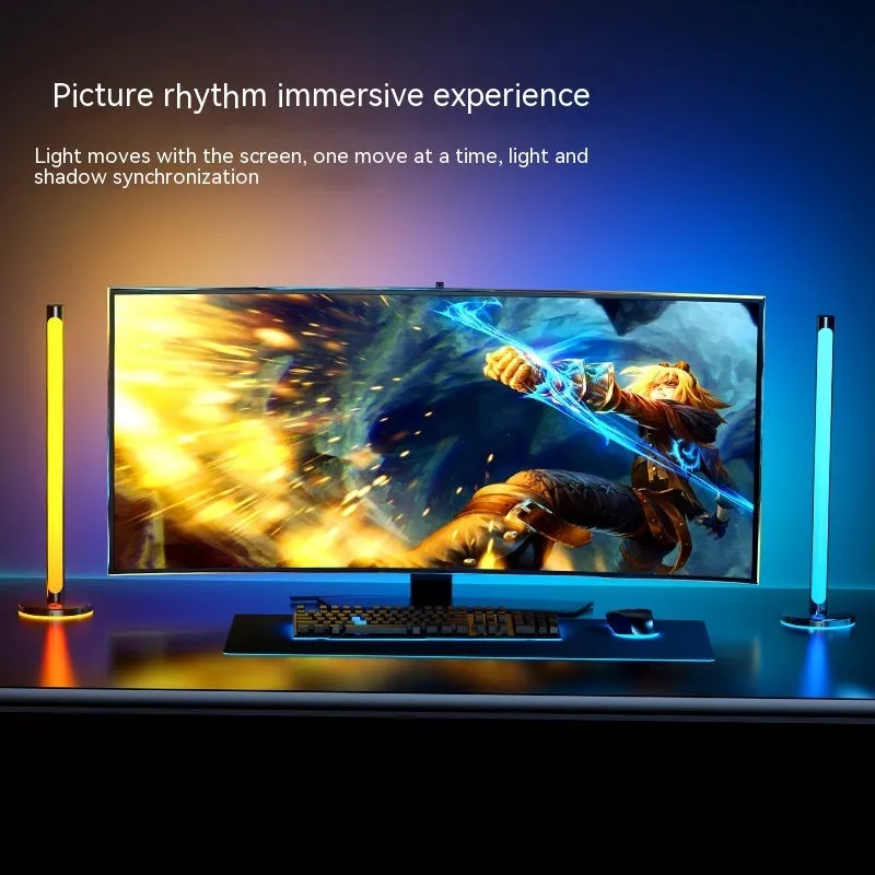 RGB esports desktop computer atmosphere backlight 5W silicone screen-sync strip IP65 for 24 inch monitor