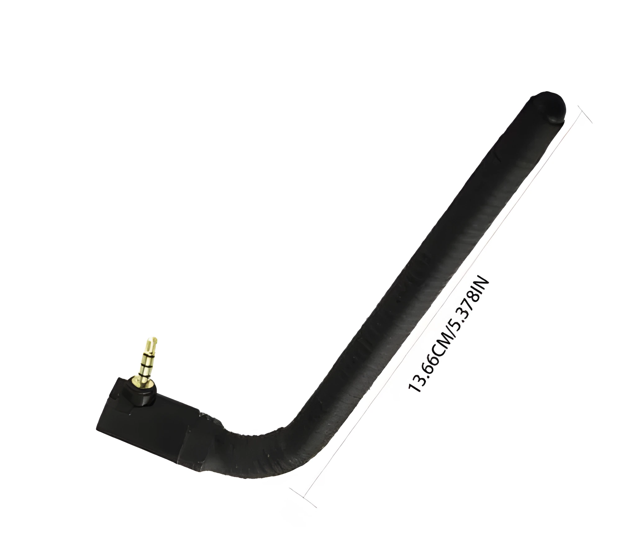 Black mobile phone signal booster antenna with magnetic mounting base, 13.6 cm long for 4G LTE networks
