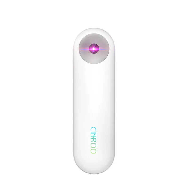 White portable UV sterilizer lamp with compact design for travel disinfection