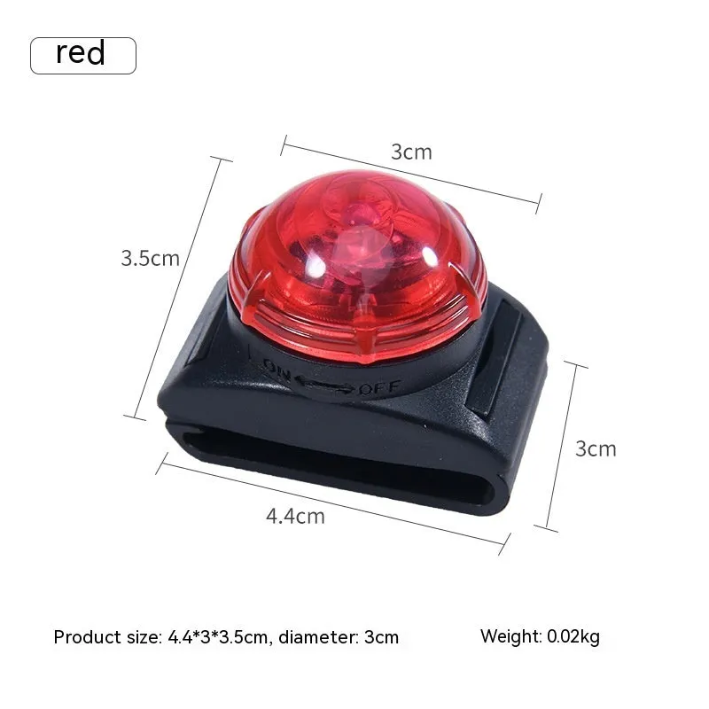 Plastic night anti loss dog walking light in blue attached to a dog collar for evening safety
