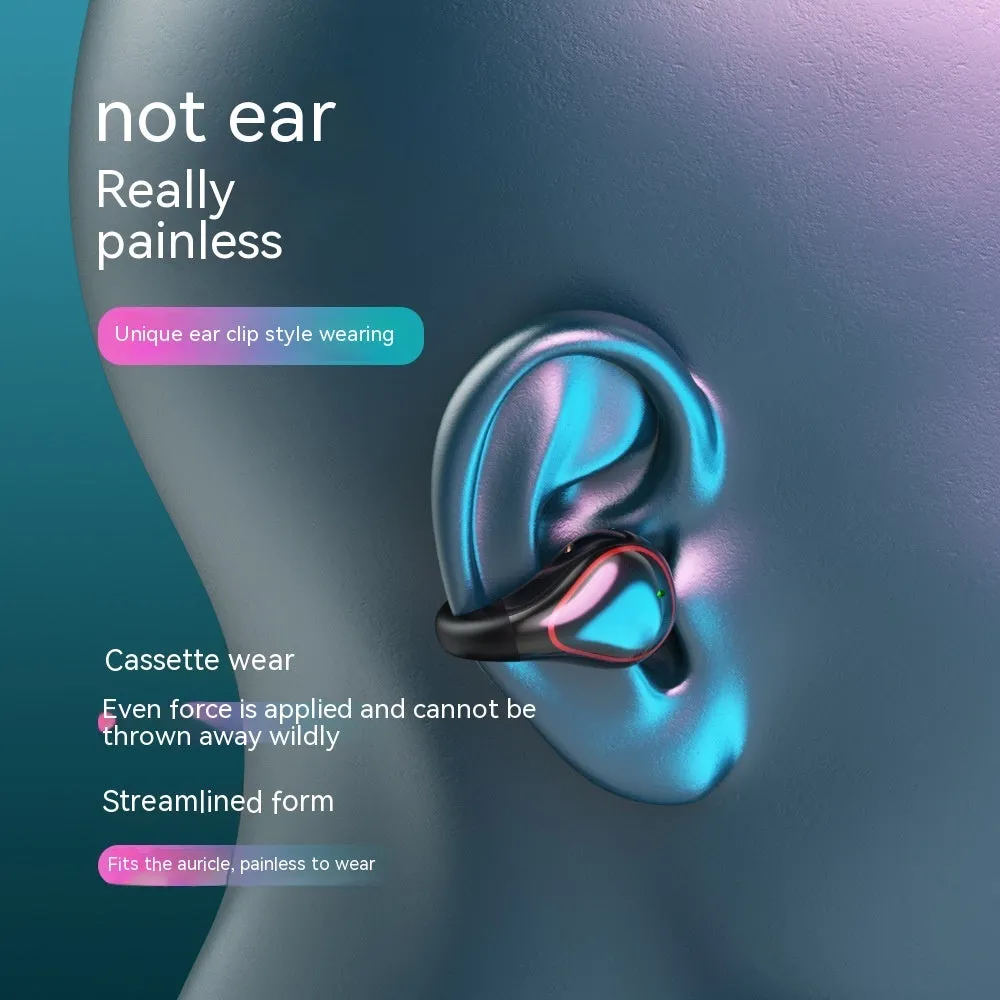 Mini Bluetooth invisible in-ear wireless sports headset with charging case, plastic build, Iron Gun Gray