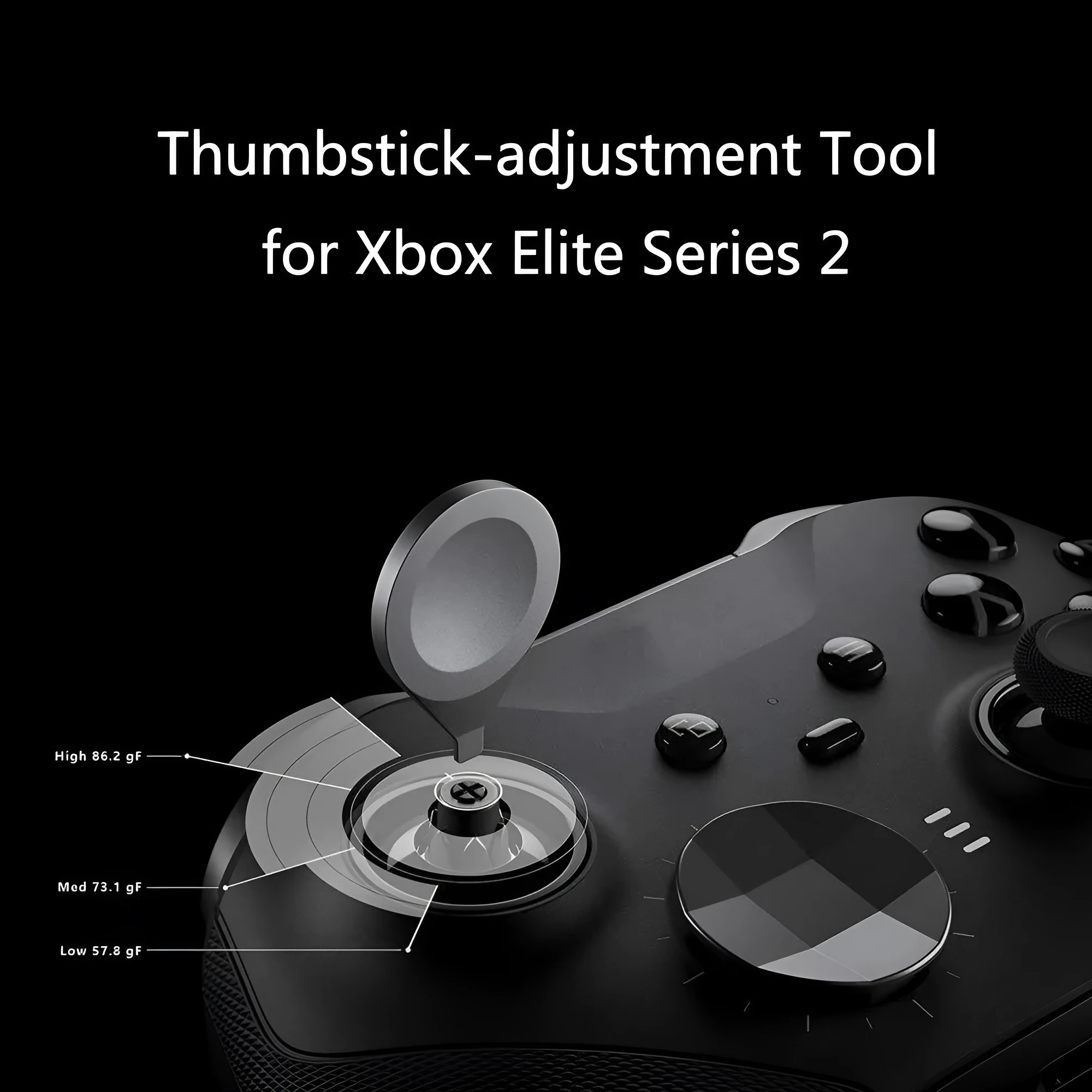Xbox Elite 2 controller metal rocker thumbsticks and cross key replacement kit in blue with tools and storage bag