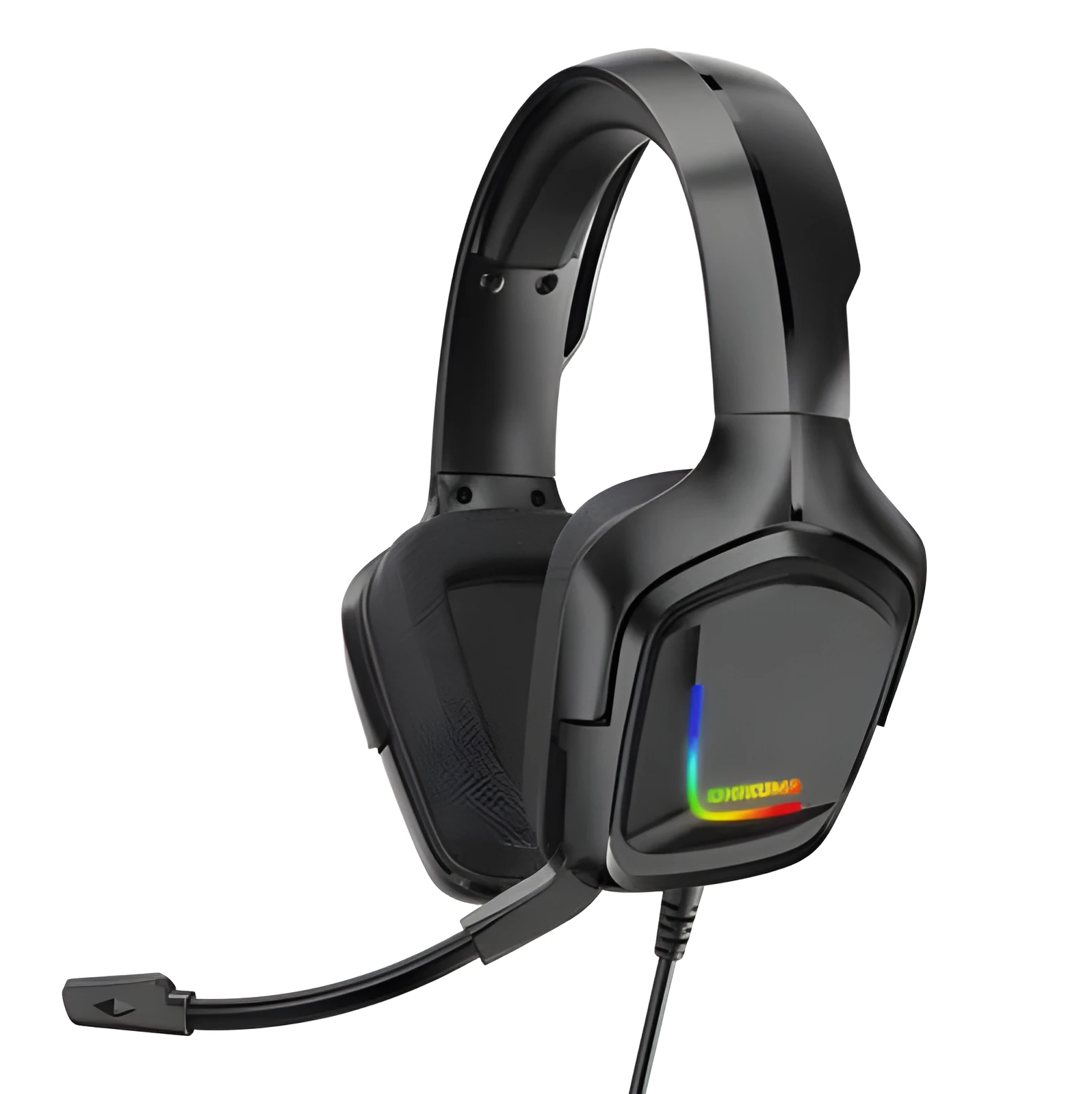 K20 RGB luminous wired gaming headset with microphone and braided cable