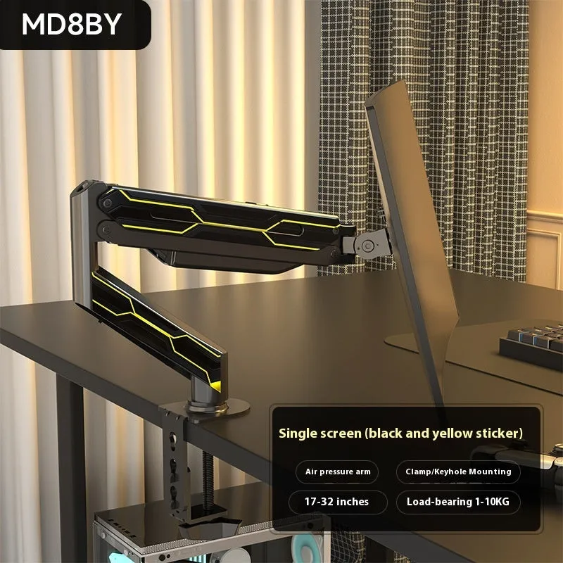 Classic black cold rolled steel monitor bracket for 17-32 inch screens with rotary arm