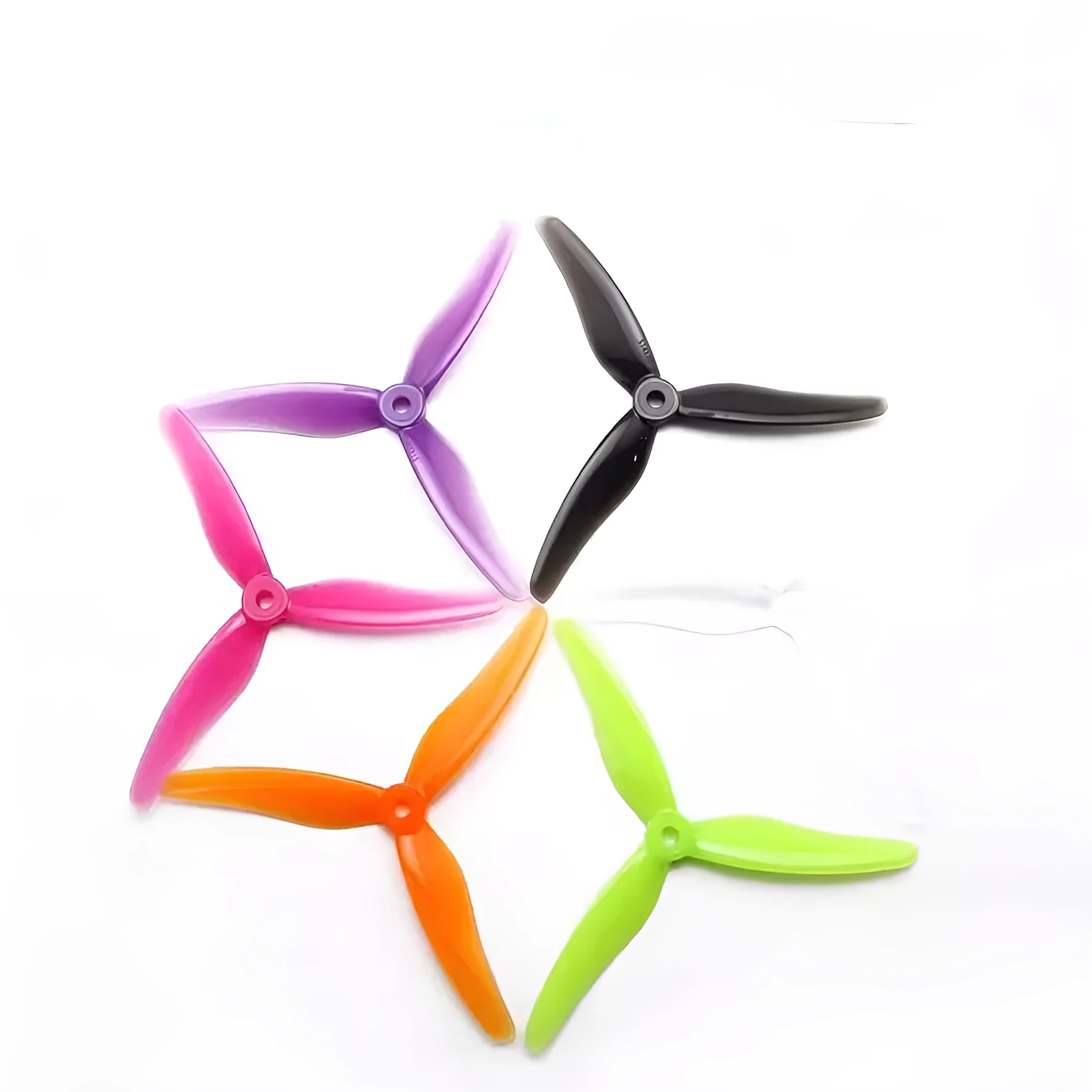 Ganfeng 51433 Huafei super light plastic aviation model propeller in black, pack of four