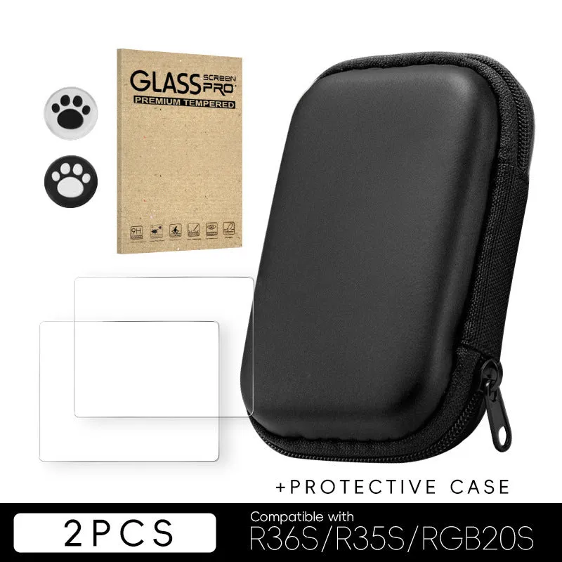 Tempered glass screen protector for R36S/R35S/RGB20S handheld game machine, 3.5 inch HD film