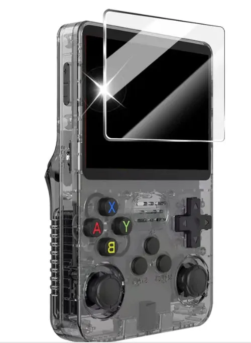 Tempered glass screen protector for R36S/R35S/RGB20S handheld game machine, 3.5 inch HD film