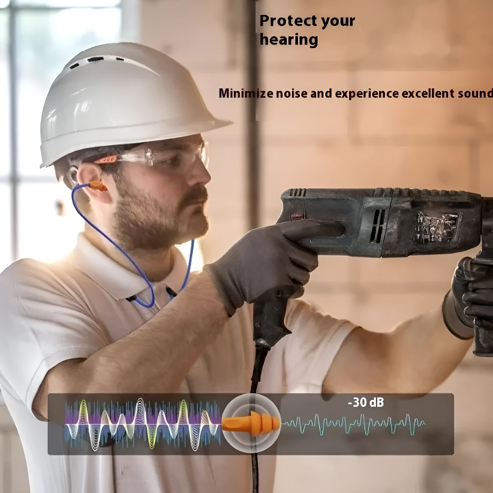 Noise-reducing Bluetooth headphones with active noise cancellation and storage bag