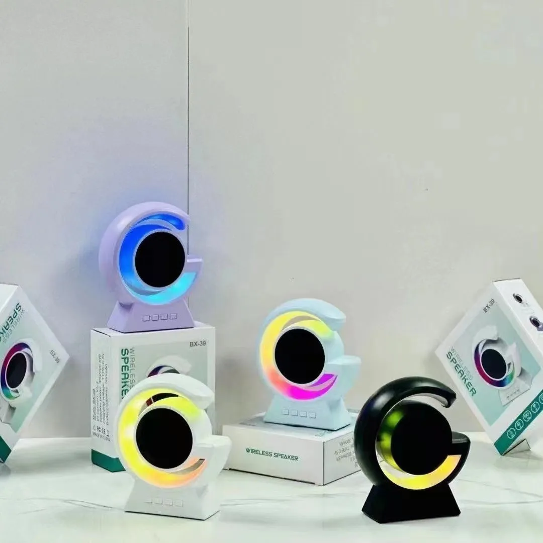 Mini Bluetooth speaker with horse running light and card slot, available in multiple colours
