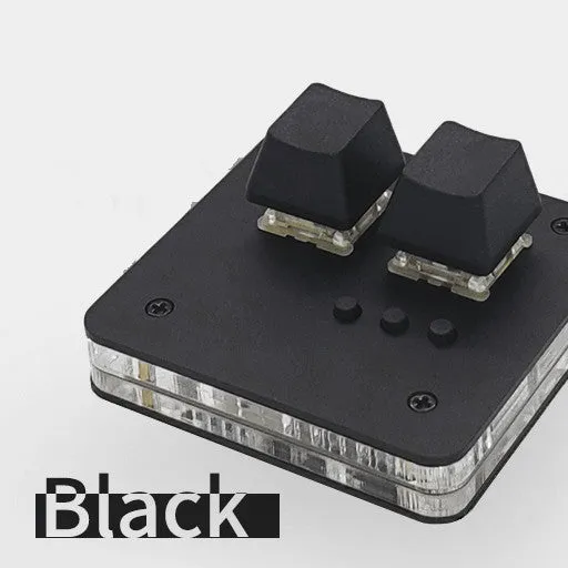 Mini wired USB keyboard in black with multimedia function keys and a compact plastic design.