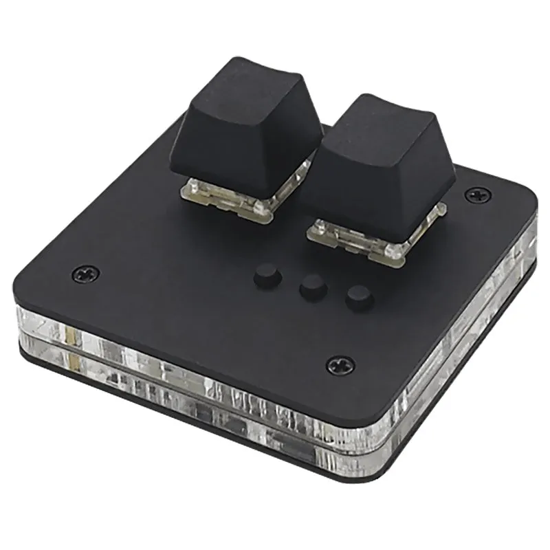 Mini wired USB keyboard in black with multimedia function keys and a compact plastic design.