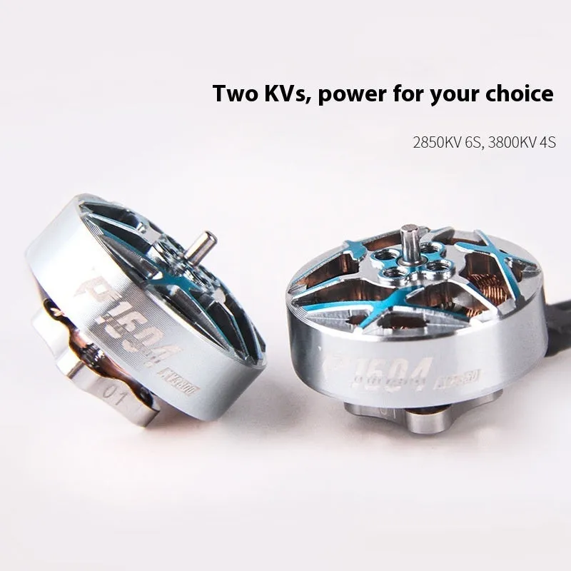 TMOTOR P1604 brushless motor with silver aluminium-clad rotor and mounting screws
