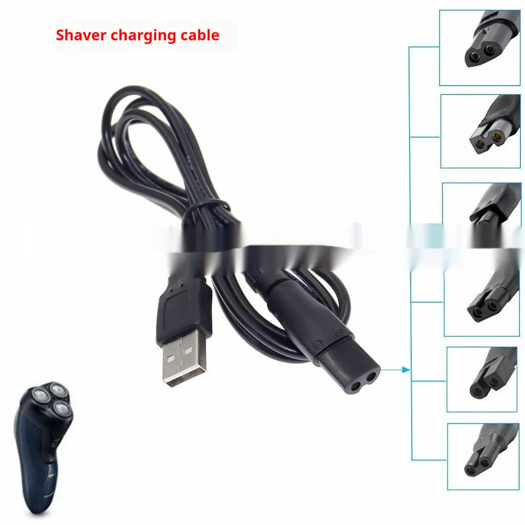 Eight-shaped two-hole USB adapter set for audio purifier and shaver with multiple colour options