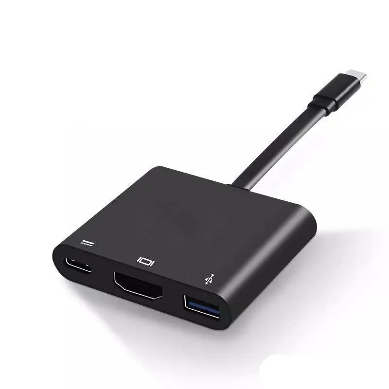 Black USB 3.1 Type-C to HDMI adapter cable for Nintendo Switch video output