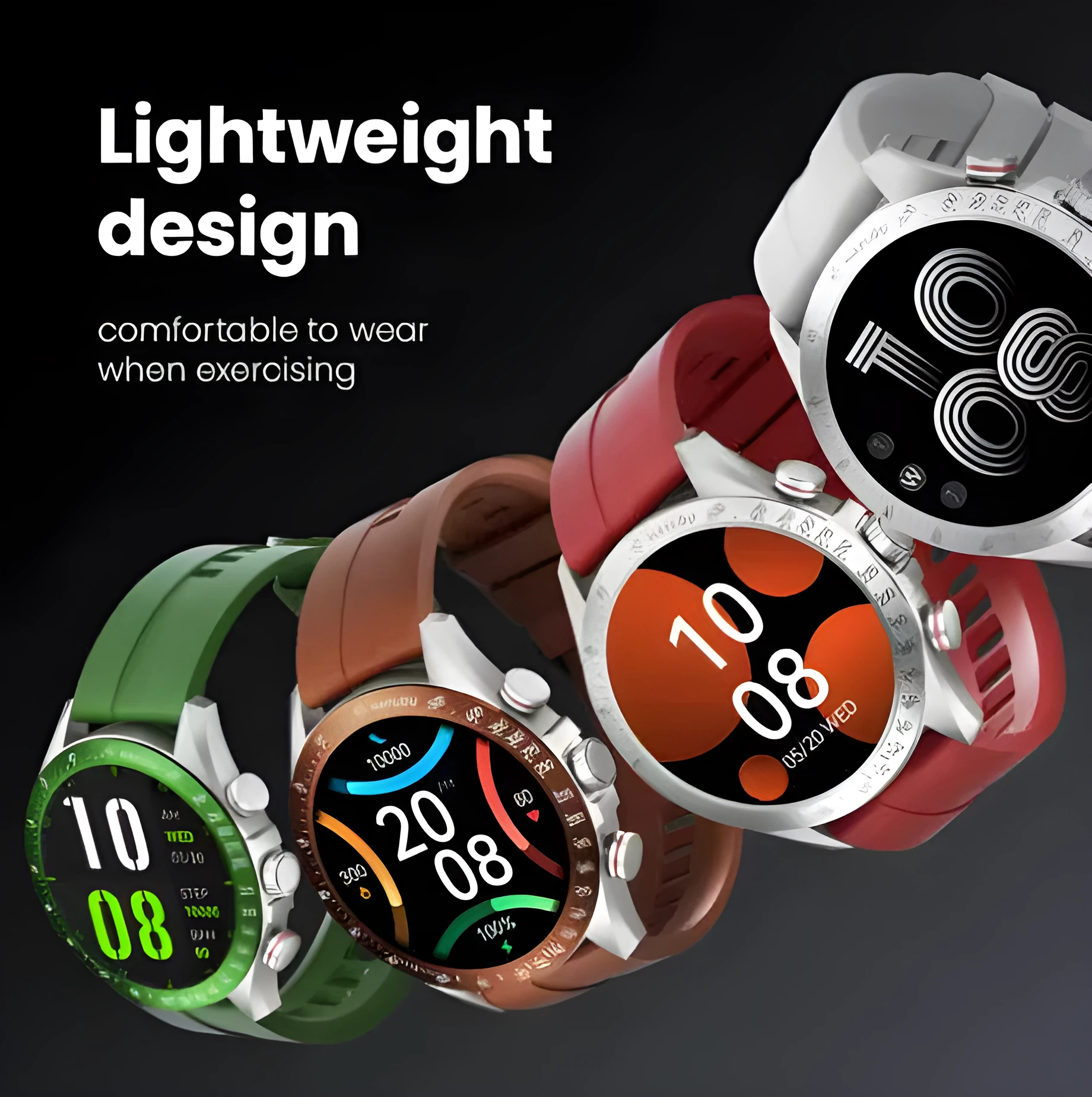 Multi-colour silicone wristband smart watch international version with Bluetooth calling