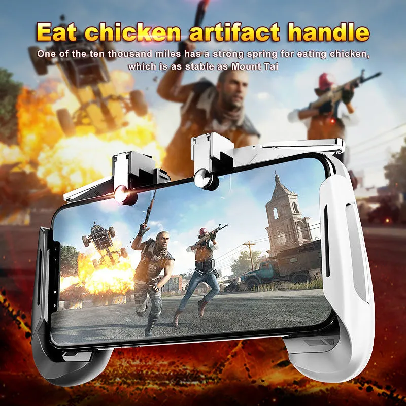 AK16 colourful extendable trigger game controller holding a mobile phone for gaming