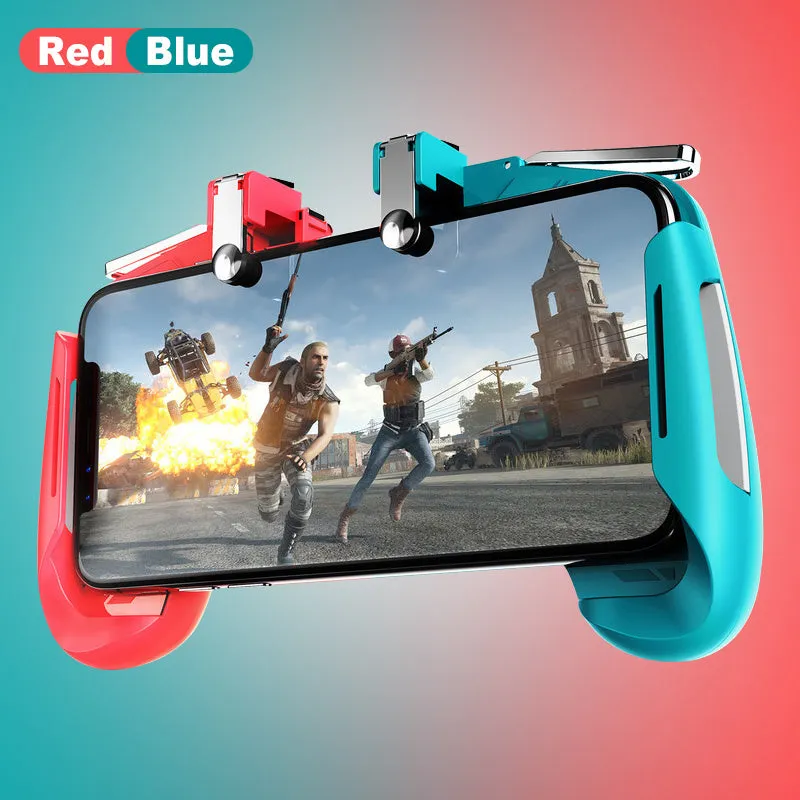 AK16 colourful extendable trigger game controller holding a mobile phone for gaming