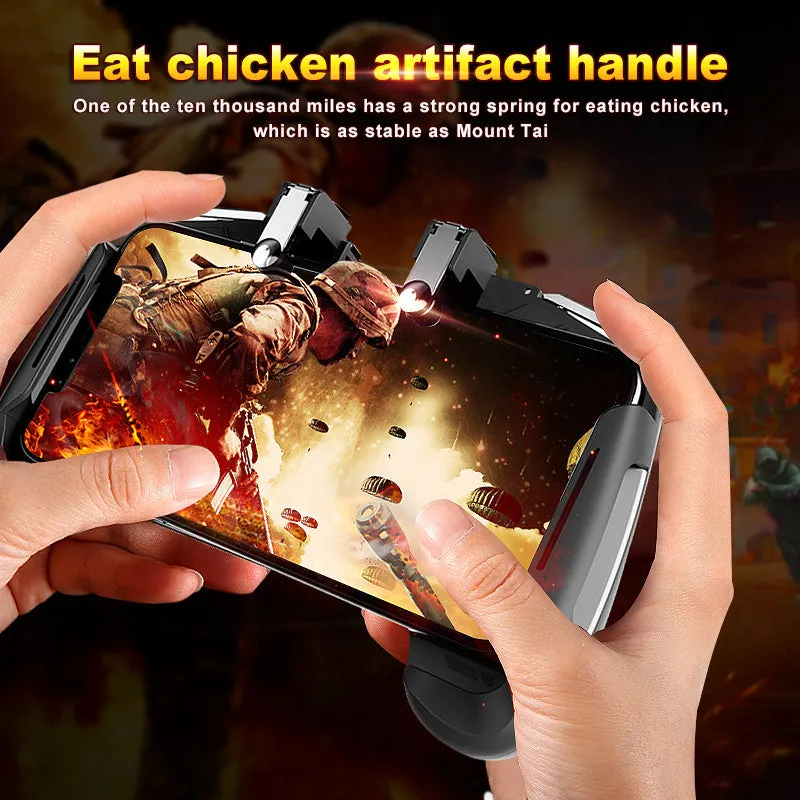 AK16 colourful extendable trigger game controller holding a mobile phone for gaming