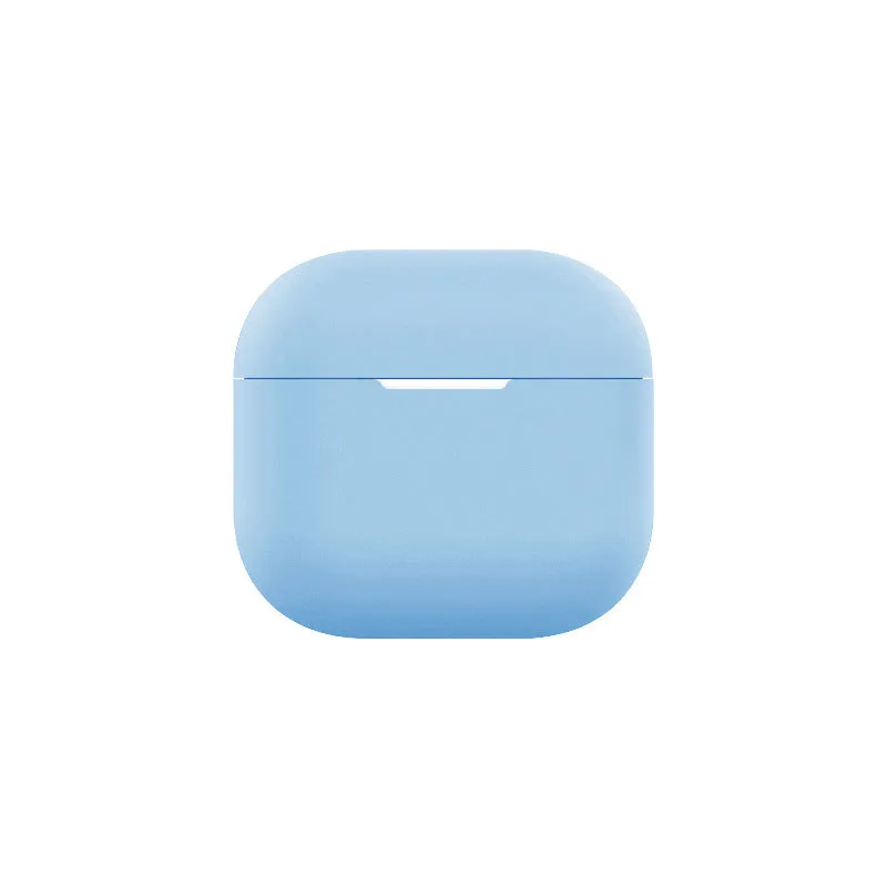 Silicone protective cover earphone sleeves for AirPods 4 in multiple colours including black, white, and pink