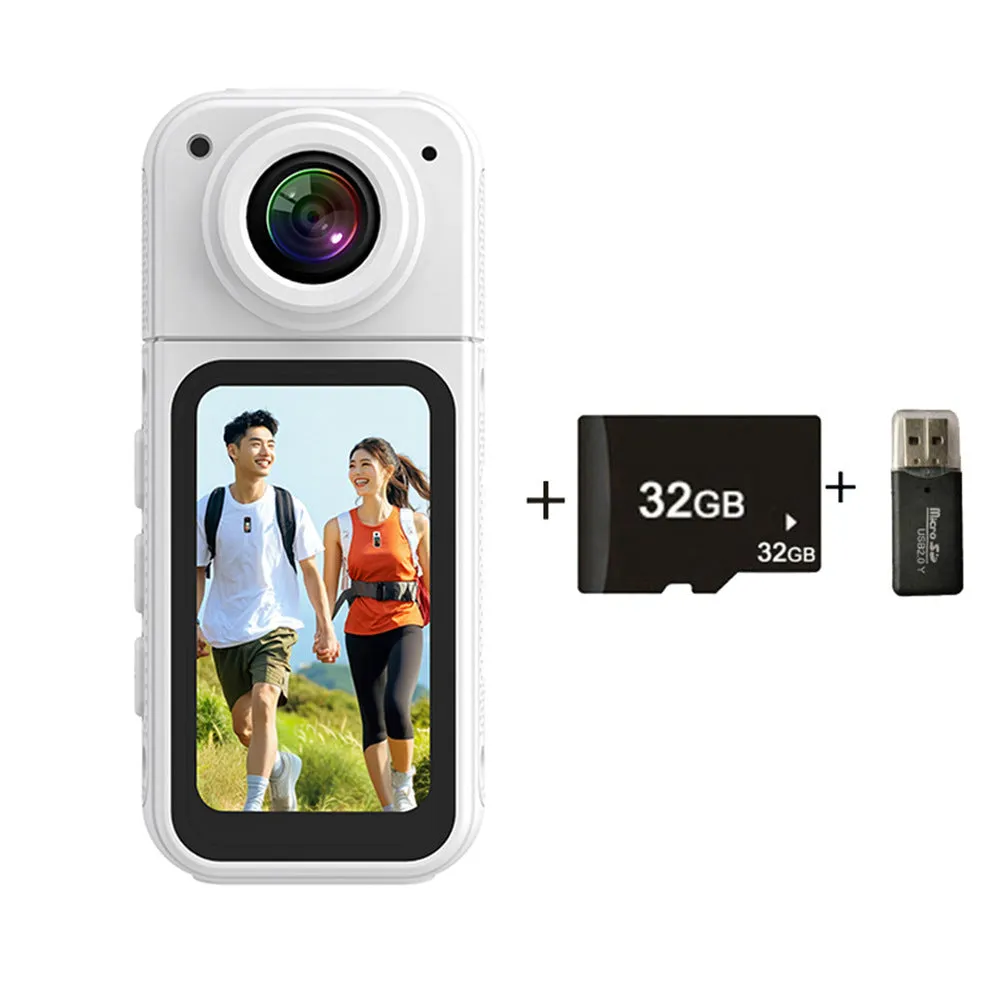 Riding S70 thumb camera in black with 180 degree rotating lens, compact ABS body