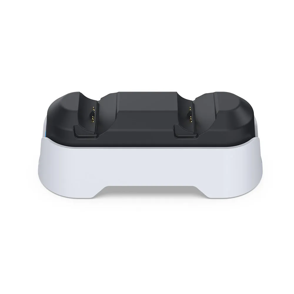 PS5 dual-seat gamepad charger with display light in Gray ABS material