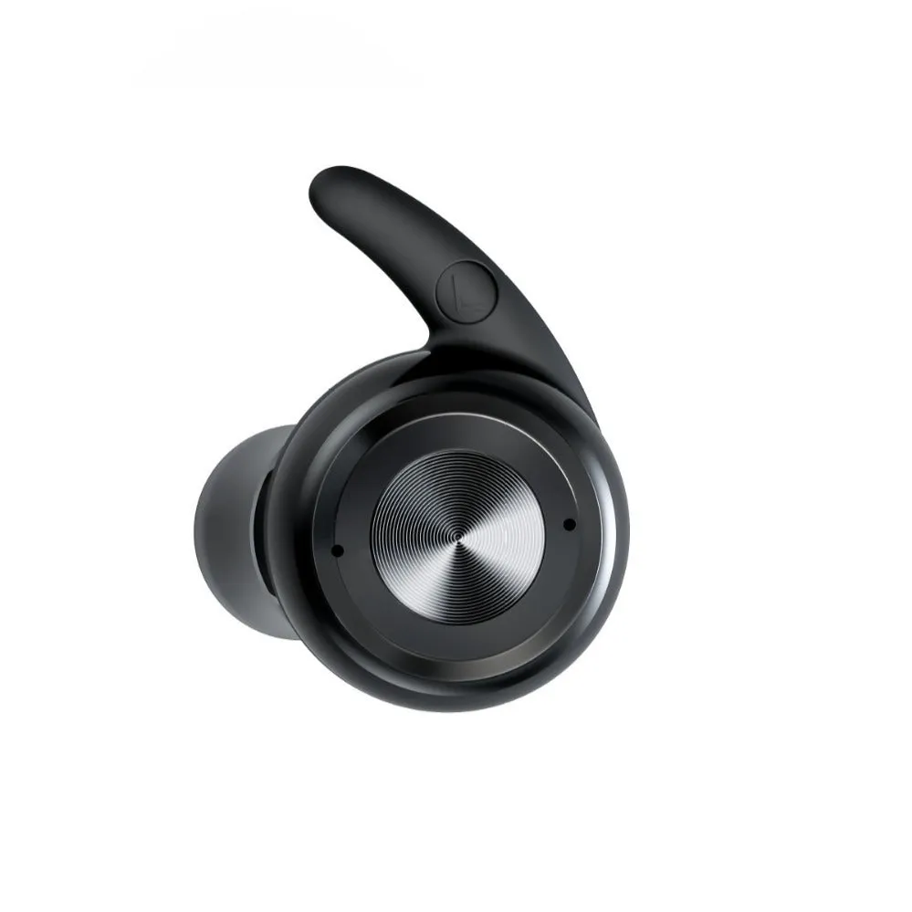 G-36 rechargeable Bluetooth hearing aid in black with ear hook, USB cable, and instruction manual