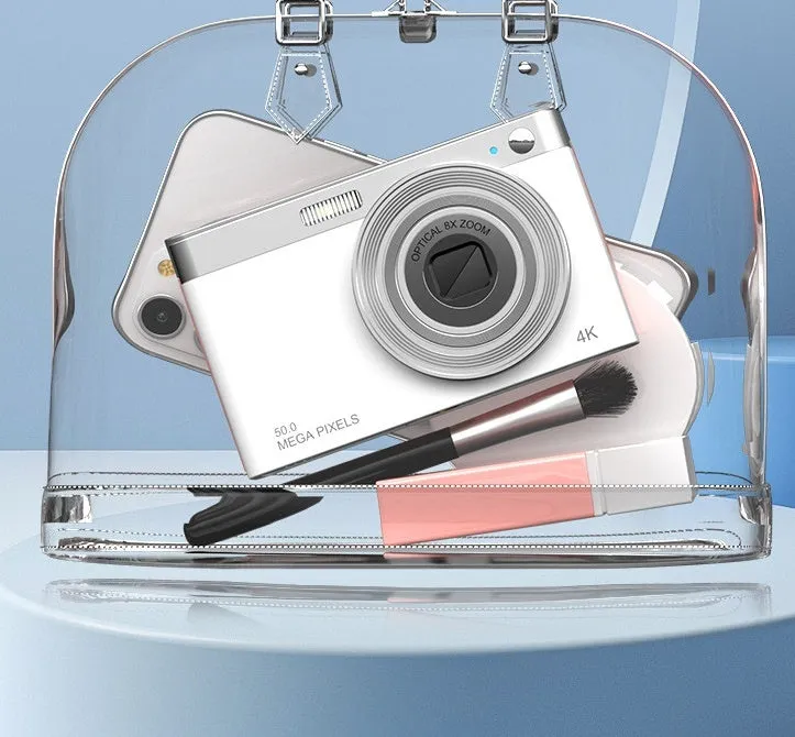 Student digital camera with retro design in three colours: Cherry Blossom Pink, Dark Night Black, Space White