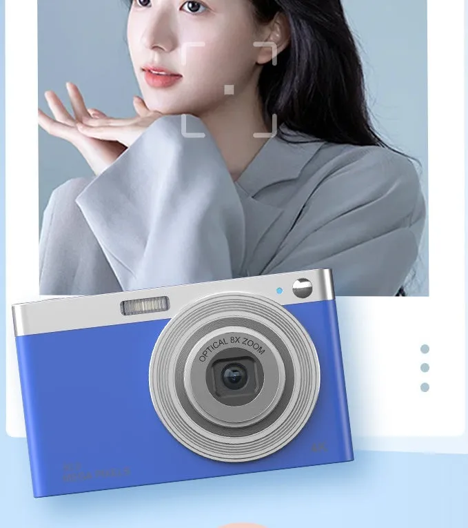 Student digital camera with retro design in three colours: Cherry Blossom Pink, Dark Night Black, Space White