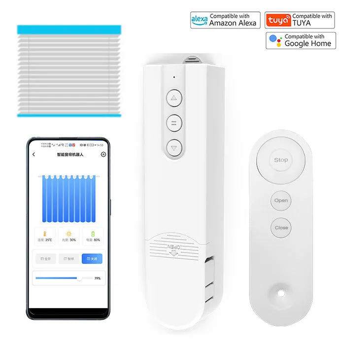 Smart motor for Venetian blinds and roller blinds with WiFi Bluetooth app control, 8kg torque, 10m range