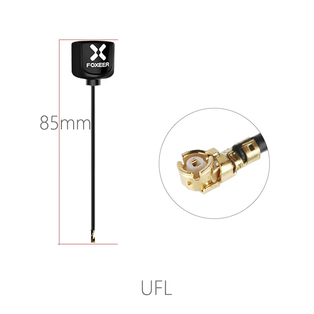 Four Generations Lollipop Antenna UFL 85mm black for FPV drone image transmission