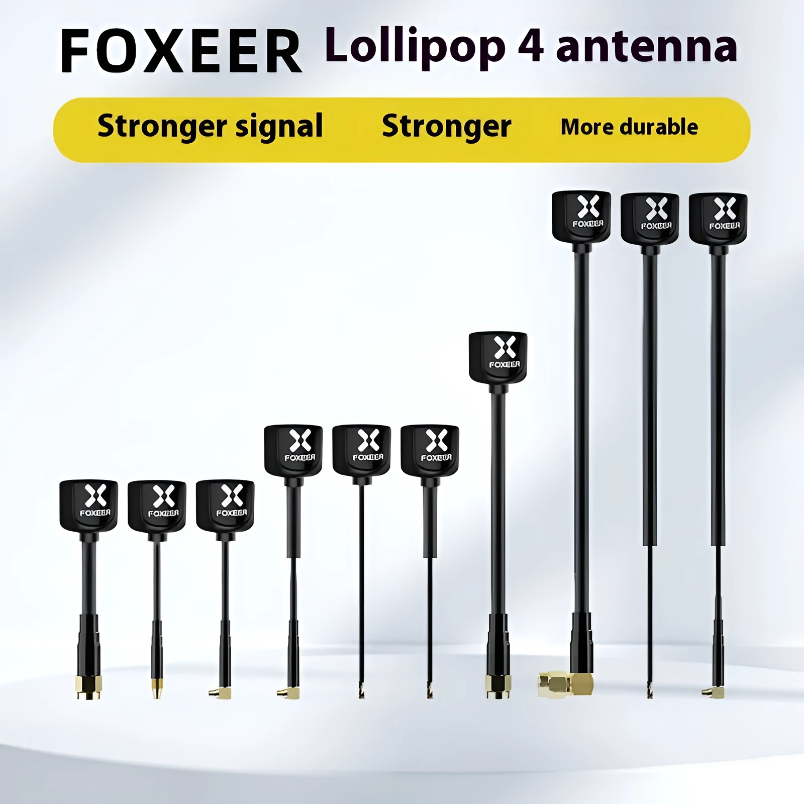 Four Generations Lollipop Antenna UFL 85mm black for FPV drone image transmission