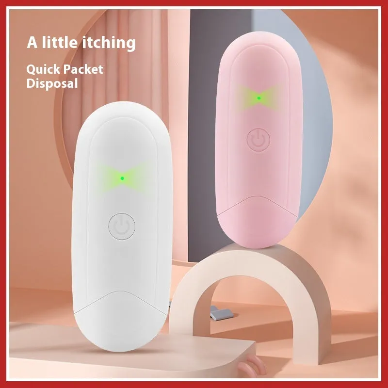 Thermal pulse itching suppressant for mosquitoes and insects in white colour, ABS material device