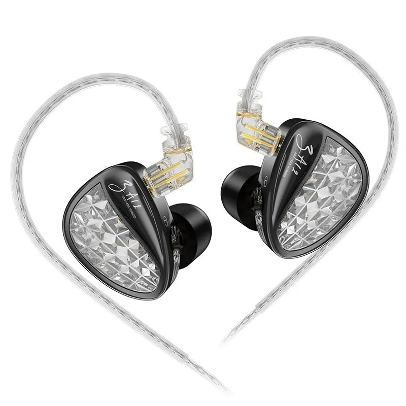 Wired in-ear earphone with adjustable voice iron monitor, back-winding style, and tape microphone option
