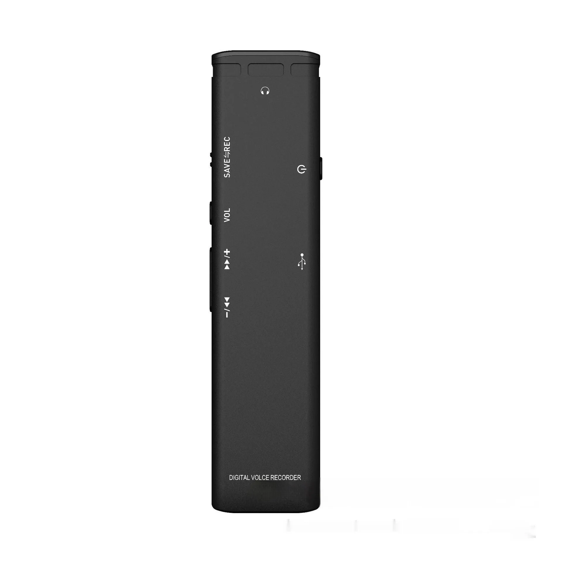 Black 32GB recording pen with HD noise reduction, compact design, ABS shell, 103x2.5x12mm