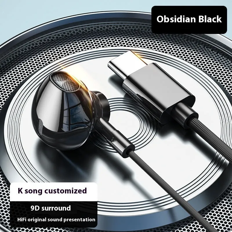 Wired in-ear Type-C headset in Bright Moon White for mobile phone and tablet use