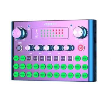 F007plus wireless sound card for mobile phone and computer live broadcasting with condenser microphone