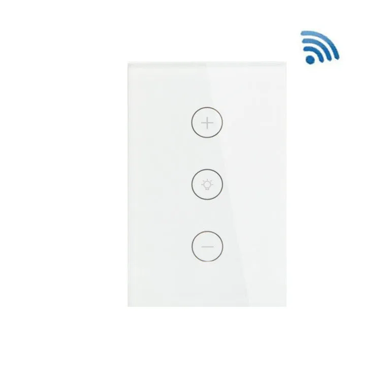 120 type smart dimmer switch with touch glass panel in black or white colour options