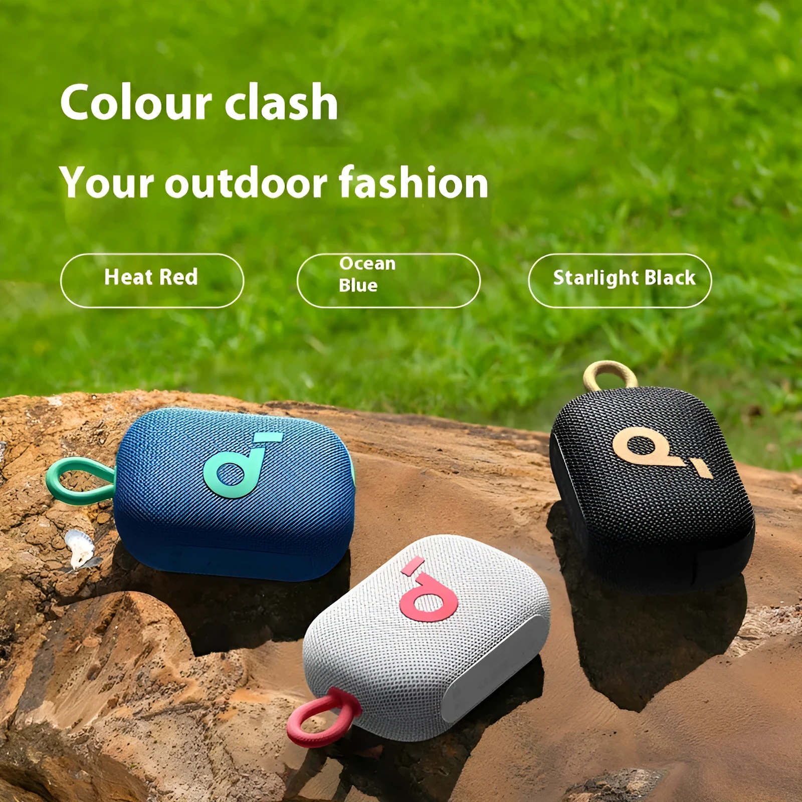 Sound Kuo 4GO Bluetooth mini stereo speaker in black with waterproof design and lithium battery