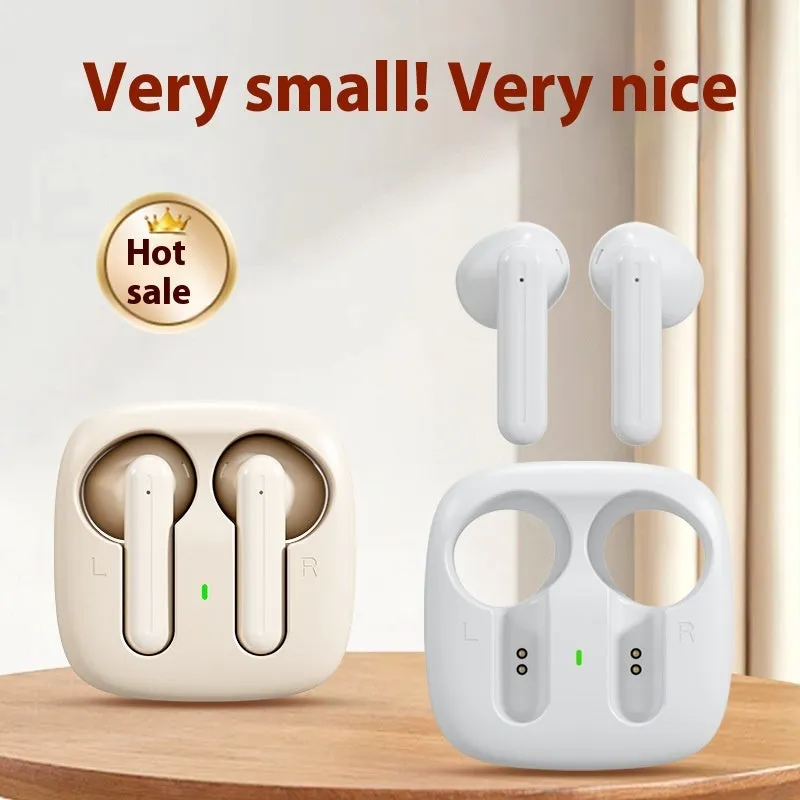H19 private model mini wireless Bluetooth earbuds in black with noise reduction and charging case